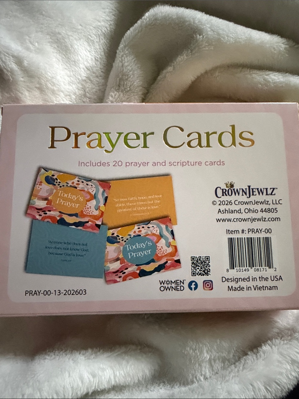 Prayer Cards - 20 cards per box approx 6x4 - Picture 2 of 3